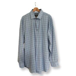 WRK Long Sleeve Button Up Slim Fit 4-Way Stretch Size neck 18